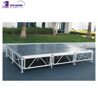 Nueve confianza aluminio escenario para conciertos al aire libre, escenario portátil