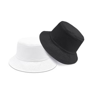 Unisex Solid Cotton Bucket Hat Caps Wholesale Custom Embroidery Logo Outdoor <b>Sunscreen</b> Flat Top for Kids and Fishermen - Product Image 3