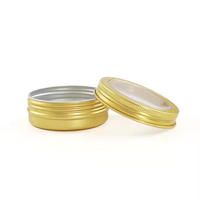 Boîte en aluminium ronde noire givrée 10g-250g, conteneur en métal doré pour savon et beurre corporel avec bouchon à vis sécurisé
