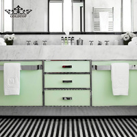 Dalles de marbre Dolomite blanc Carrara GOLDTOP modernes avec surface polie pour les projets hôteliers Mark, salles de bain et plans de toilette