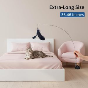 Jouet interactif pour chat avec ventouse et plume pour chats d'intérieur et chatons, idéal pour la poursuite et le jeu - Product Image 2