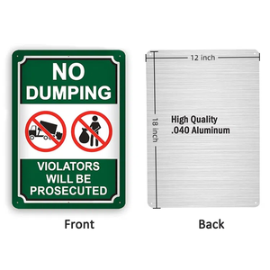 "GLI INFRANCHITORSI DEL DIVIDENDO PUBBLICO SARANNO SOTTOPONTUO ALLA PROSECUTURA" Segnale di sicurezza riflettente - Segnale di avvertimento anti-smarrimento dei rifiuti in alluminio - Product Image 2