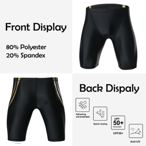 低最小起订量OEM男子游泳干扰器尼龙男士干扰器泳装游泳泳裤简短拳击手长 - Product Image 5