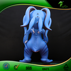 ที่กำหนดเองวัสดุพีวีซียักษ์พองสีฟ้าสูทสัตว์ชุดตัวละคร - Product Image 2