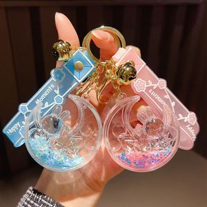 <b>Floating</b> Keychain Creative Cute Milk Tea Beverage Acrylic Liquid Keychain - Product Image 4