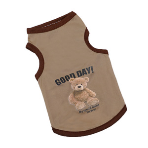 Gilet d'été respirant pour animaux de compagnie, vêtements légers et fins pour chiens, chats, chiots, Corgi, avec imprimé ours, design Good Day - Product Image 5