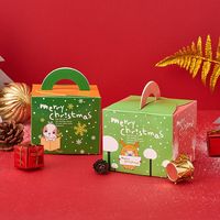 Bianco Scatola di Cartone Di Buon Natale per Apple Regalo di Imballaggio Scatola di Imballaggio Scatola Pieghevole