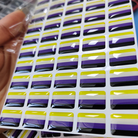 Autocollant époxy dôme en résine transparente 3D personnalisé avec logo adhésif 3M autocollants en gel de silicone 100 pièces
