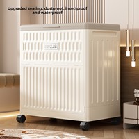 Boîte de rangement pour vêtements, grande capacité, avec couvercle rabattable, pour chambre à coucher, couettes, multifonctionnelle, pliable, armoire de rangement, casiers