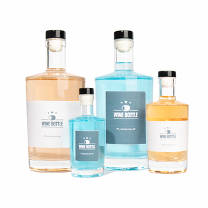 Cristallo di lusso 500ML 750ML di vetro a spalla piatta bottiglia rotonda con tappi per liquore Whisky Brandy Rum vino <span class=keywords><strong>Vodka</strong></span> Tequila bere - Product Image 5