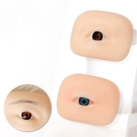 Module Sourcils et Yeux avec Peau de Simulation pour la Pratique, Modèle de Sourcils en Silicone Souple Corps Humain, Outil d'Entraînement au Microblading