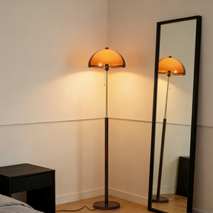 Lampe sur pied en acrylique ambré de style moderne du milieu du siècle, lampe sur pied nordique pour salon, chambre à coucher, éclairage de chevet, décoration intérieure - Product Image 2