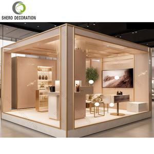 Luxury Perfume Shopping Mall Kiosk Design High-quality Perfume Display Cabinet <b>with</b> <b>Wooden</b> Perfume Shop Display Stands Decor - Product Image 6