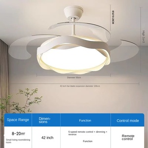 Hot Selling 42 Inch Indoor Modern LED Ceiling Fan <b>Light</b> Ultra-Thin <b>Remote</b> Control 220V Input Voltage Decorative Modern Style - Product Image 3