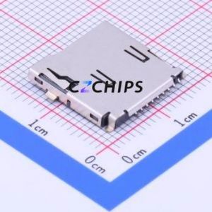 TF-115K SD Card / Memory Card Connector SMD Connector Self-Return Type MicroSD Card (TF Card) Card Holder 1.8mm - Product Image 1