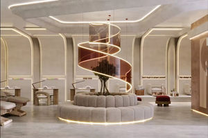 Design d'intérieur moderne pour salon de manucure, ensemble de miroirs personnalisés pour manucure, solution tout-en-un pour le mobilier et la décoration de salon de manucure - Product Image 2