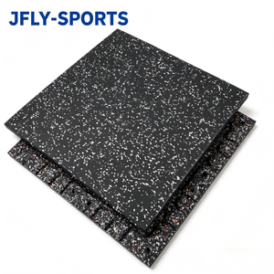 Dalles de sol en caoutchouc EPDM à double couche, emboîtables, anti-âldonnement, anti-déplacement, tapis en caoutchouc puzzle absorbant les chocs - Product Image 1