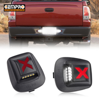 Lampu LED Merah Model X untuk Lampu Sein Plat Nomor Belakang Dodge Dakota 1997-2011 Mitsubishi Raider 55055292 CH2870100 2 Buah