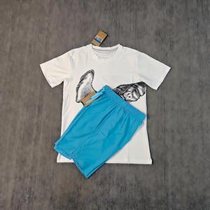 2026 Nieuwe Mode Botprint Snel Droogende T-Shirt Set Heren Dun Ademend IJs Zijde Korte Mouw Casual 2-Delig Shirts & Tops Outfit - Product Image 6