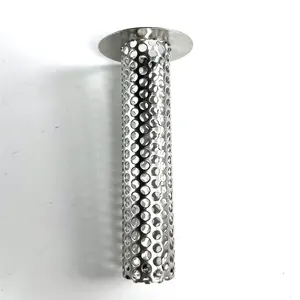 Stainless steel perforated mesh filter cartridge,Braided mesh cylinder/punched mesh tube for food processing filed