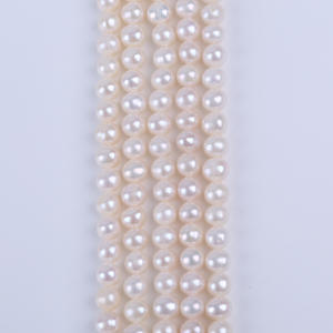 Vente directe du fabricant, perles d'eau douce naturelles de 6 à 7 mm, perles semi-finies, colliers à perforer pour la fabrication de bijoux en DIY - Product Image 2