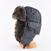 Gorro de aviador Ushanka de piel sintética gruesa para hombre, impermeable, cálido, con orejeras, estilo Lei Feng, para invierno, venta al por mayor, barato