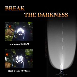 Faro de 5,75 pulgadas para motocicleta, luz Led <span class=keywords><strong>Rogue</strong></span> para explorador indio, piezas Bobber para Moto - Product Image 5