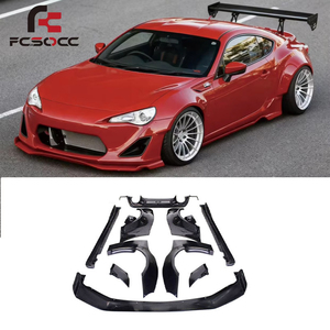 Kit de Carrocería para Toyota GT86 Subaru BRZ 13-19, Estilo <span class=keywords><strong>Rocket</strong></span> <span class=keywords><strong>Bunny</strong></span> V1, FRP, Alerón Delantero, Guardabarros, Faldones Laterales, Difusor Trasero - Product Image 1