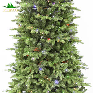 Sapin <span class=keywords><strong>de</strong></span> Noël artificiel mince pré-éclairé <span class=keywords><strong>de</strong></span> qualité supérieure le plus vendu avec des lumières blanches chaudes pour un décor <span class=keywords><strong>de</strong></span> vacances peu encombrant - Product Image 2