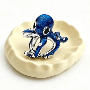 Nouveau Présentoir à Bijoux en Argent 925 avec Breloques Cœur, Coquillage, Pieuvre, Football, Perles de Tungstène, Château, Soleil, Baleine et Zircon - Product Image 4
