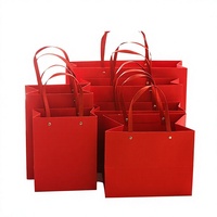 Rote Karton-Tragetasche für Kleidung, Tee, Geschenke, Backwaren mit Breitem Boden Hergestellt in China