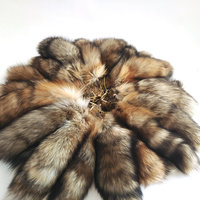 Vente en gros de queues de renard en fourrure véritable, grandes, noires, duveteuses, de 45 cm, pour la décoration, porte-clés