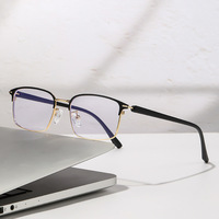 Lunettes de lecture rétro transparentes grises à monture fine 2809 – Anti-lumière bleue, pour femmes et hommes (unisexe)