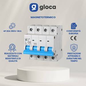 Disjoncteur Gloca JXB1 4P 380V 20A 6KA Protection pour systèmes électriques - Product Image 2