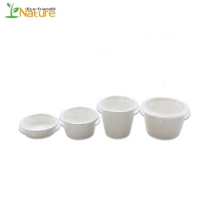 Comunión 2 OZ Suagrcane bagazo salsa <span class=keywords><strong>tazas</strong></span> Biodegradable PLA tapas - Product Image 3