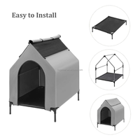 Nichoir surélevé pour chien en tissu Oxford, abri portable pour animaux de compagnie, imperméable et respirant, pour usage extérieur
