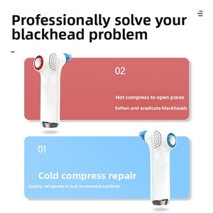 Nettoyeur de pores électrique USB à main, aspiration 50-65KPA, extracteur de points noirs, compresse chaude/froide pour ouvrir les pores, resserrer la peau - Product Image 2