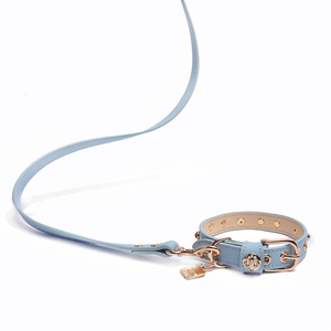 快適な牛革犬のリーシュと襟セットソリッドナイロンラインストーン付きパーソナライズされた高級犬のハーネス - Product Image 3