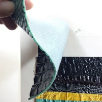 Tissu en cuir de crocodile vert, tissus en cuir de marque de créateur de luxe au mètre