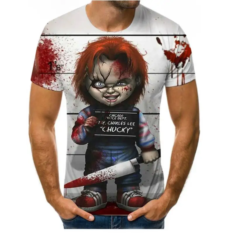 Camiseta para hombre 3D estampada cara de Joker camiseta informal de cuello redondo para hombre camisetas divertidas de manga corta de payaso camisetas de verano del para hombre TXU 1789 