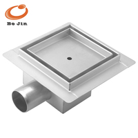 Drain de sol en acier inoxydable pour restaurant commercial BJ-SQFS, drains de douche de luxe, canal de drainage de douche