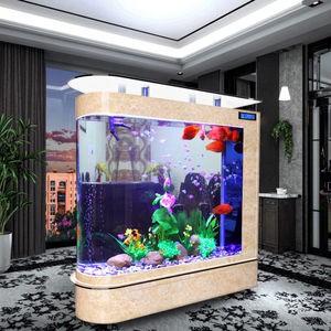 Ultra Witte Luxe Goudvis Tank Gebogen Hoek Rechthoek Glazen Aquarium Aquarium Direct Fabrieksaanbod Woonkamer - Product Image 4