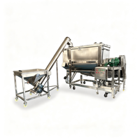 Mélangeur à ruban horizontal SUS304, équipement de mélange à double vis, agitateur de poudre 4500L, moteur sans balais 5 kW 380 V