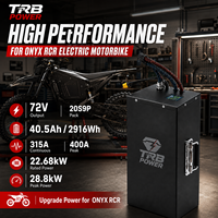 Batterie au lithium OEM TRB POWER 72V 40.5Ah 20S9P 315A ANT Bluetooth BMS XT60 QS8 QS10 pour moto électrique ONYX RCR