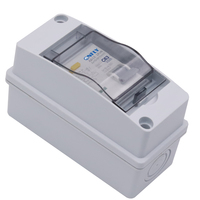 Boîtier de distribution extérieur étanche CNFLY IP65 HT 2 voies 1P+N 63A avec protection contre les fuites à la terre