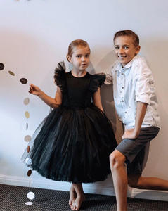 Vestido de niña <span class=keywords><strong>2023</strong></span>, falda de princesa de manga voladora, vestido para niños, disfraz de actuación para niños, falda para niños - Product Image 6