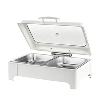 XITIBET Réchaud électrique de luxe en acier inoxydable 9L, rectangulaire, équipement de buffet, chauffe-plats pour la restauration hôtelière