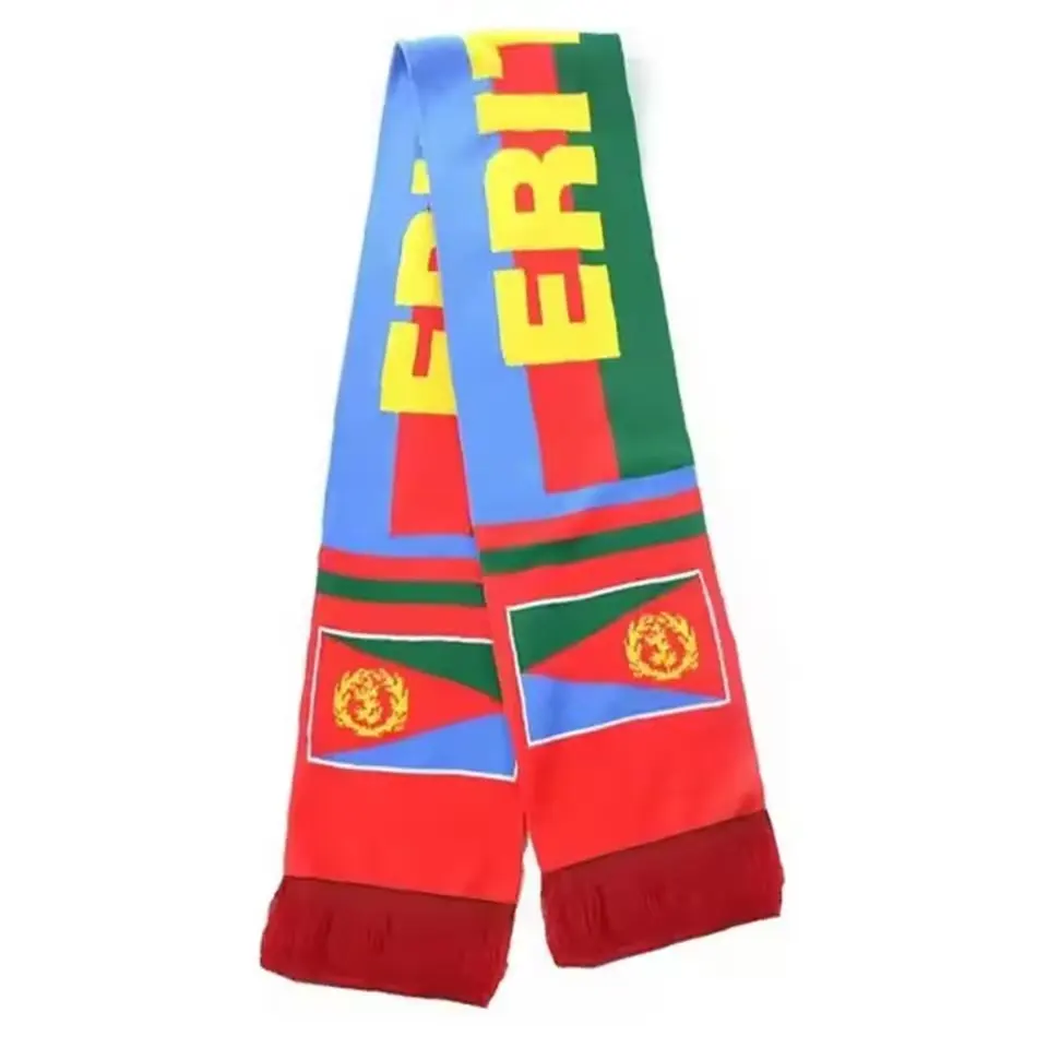 Bufanda Eritrea tradicional promocional Impresión digital con bufandas eritreas bufanda de bandera Eritrea personalizada