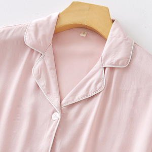 Abbigliamento estivo da <span class=keywords><strong>donna</strong></span> Cardigan a maniche corte in <span class=keywords><strong>cotone</strong></span> fresco con risvolto drappeggiato semplice con stampa animalier pigiama lavorato a maglia - Product Image 2