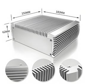 Tùy chỉnh CNC điều khiển công nghiệp cung cấp điện nhôm ép đùn vỏ vỏ tùy chỉnh tản nhiệt lớn làm mát vây thép không gỉ - Product Image 5